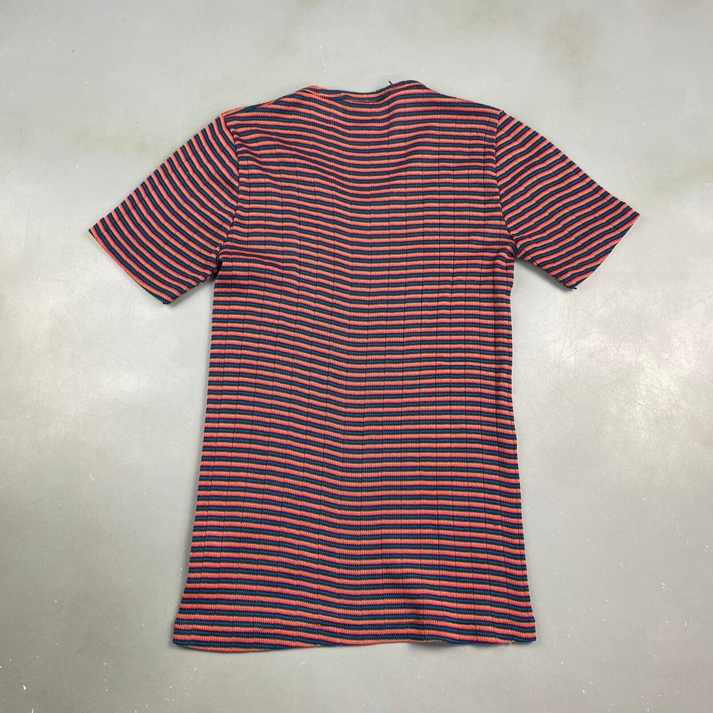 VINTAGE 90s Striped Stretch Blank T-Shirt sz XS Adult