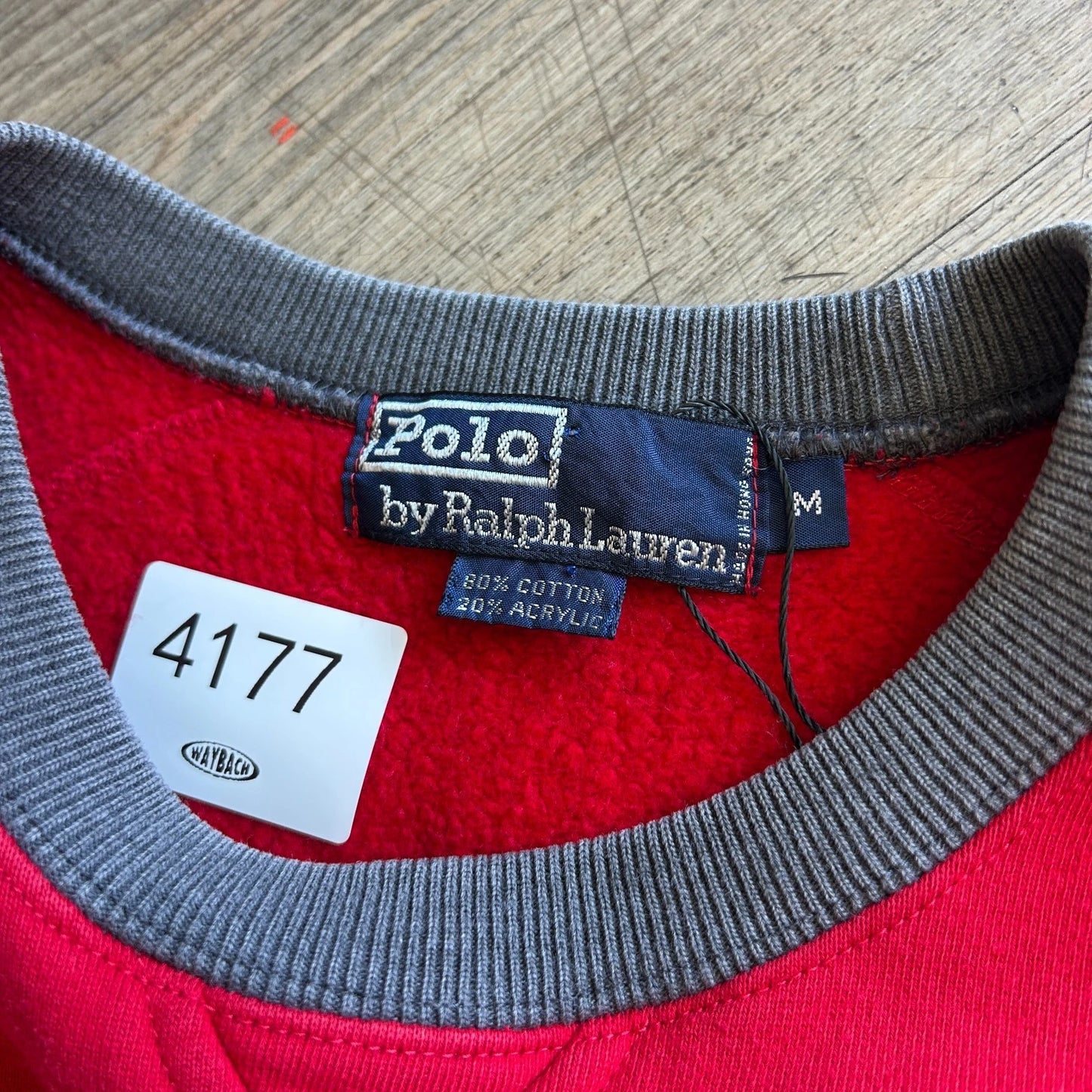 VINTAGE 90s | POLO By Ralph Lauren Ball Pony Ringer Crewneck Sweater sz M
