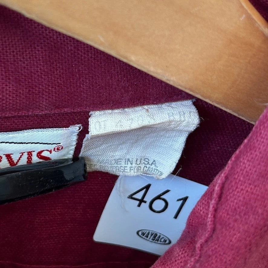 ORVIS | Vintage USA Made Burgundy Chamois Flannel Button Down Shirt sz XL