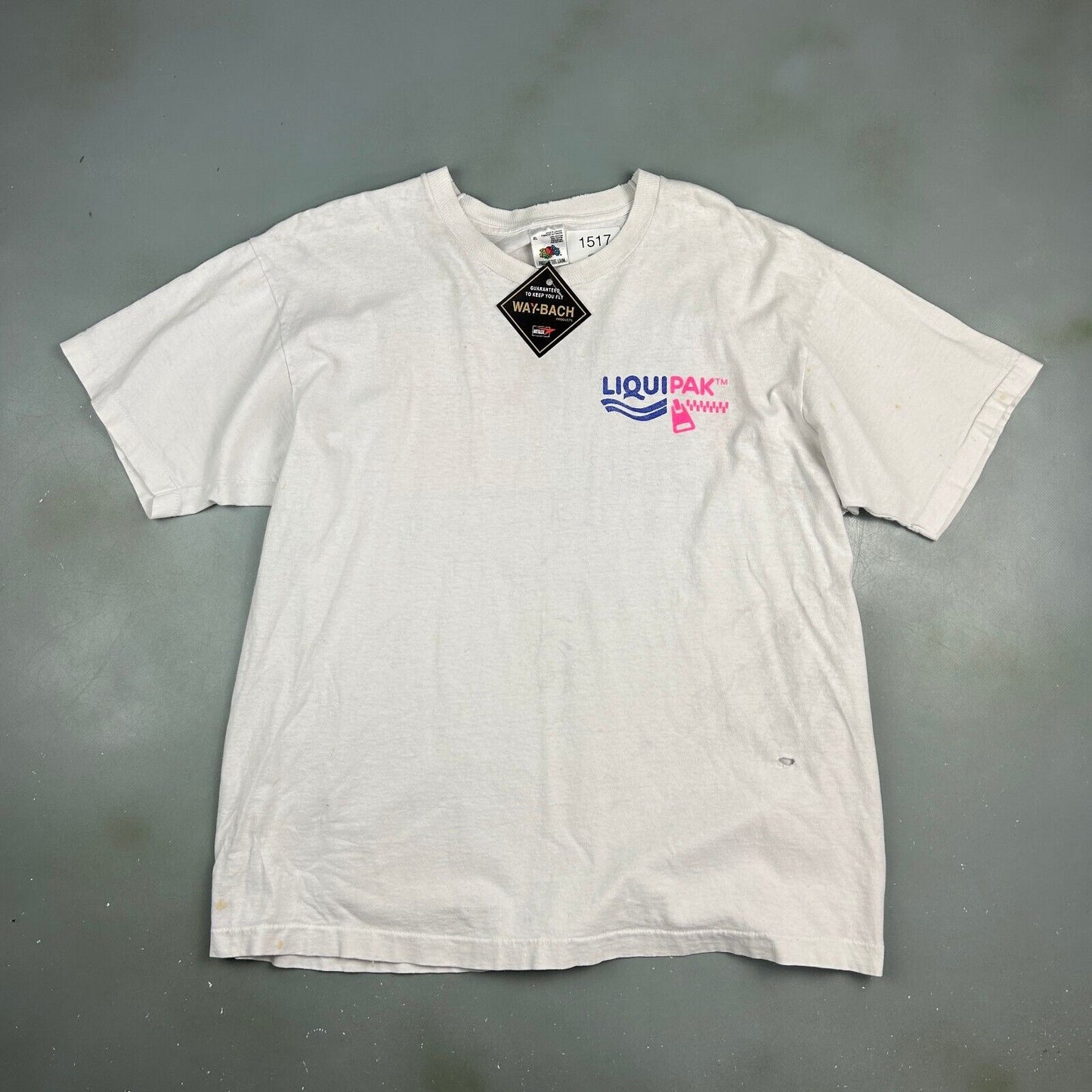 VINTAGE 90s | Liquipak Whats Inside Counts White T-Shirt sz XL Men Adult