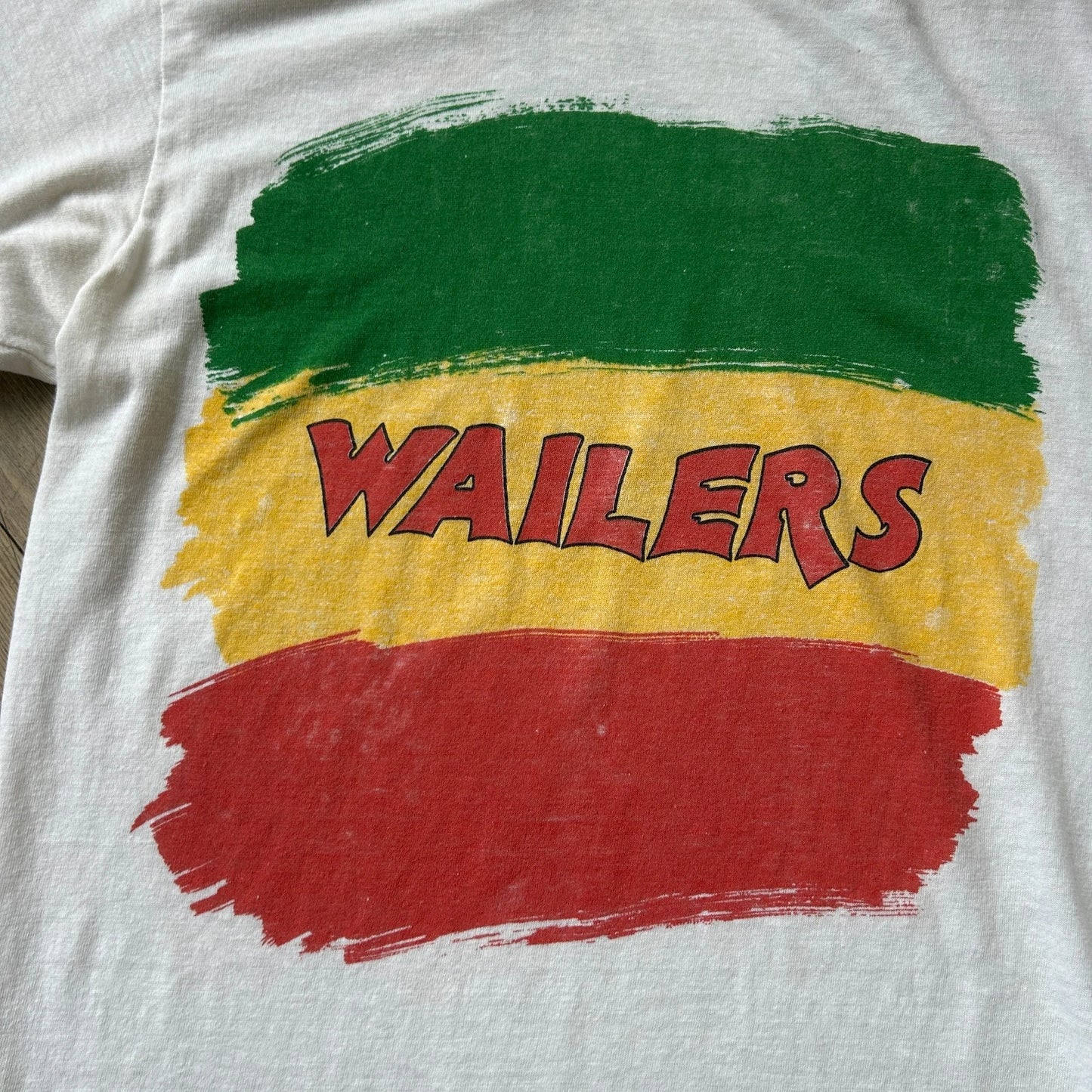 VINTAGE 1988 | Wailers Identity International Tour Paper Thin T-Shirt sz L