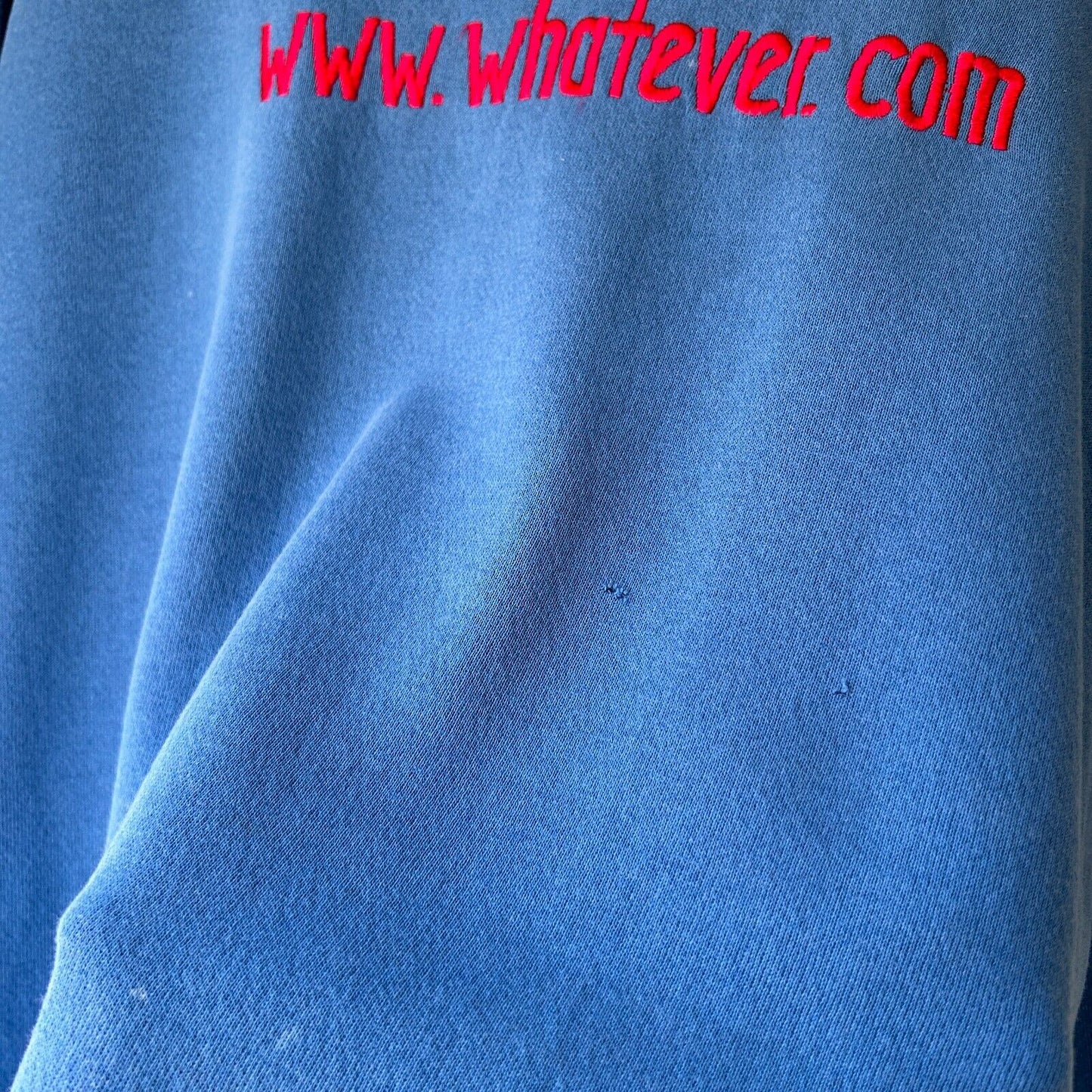 VINTAGE 90s | Whatever.com Blue Crew Sweater sz XL