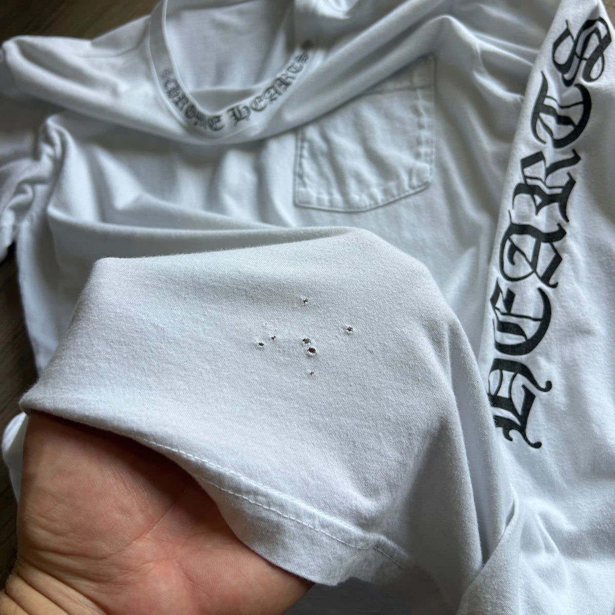 CHROME HEARTS | Script Logo Long Sleeve T-Shirt sz M