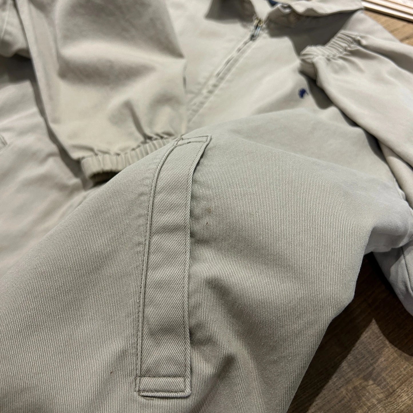VINTAGE 90s | Polo by Ralph Lauren Cotton Canvas Khaki Harrington Jacket sz M