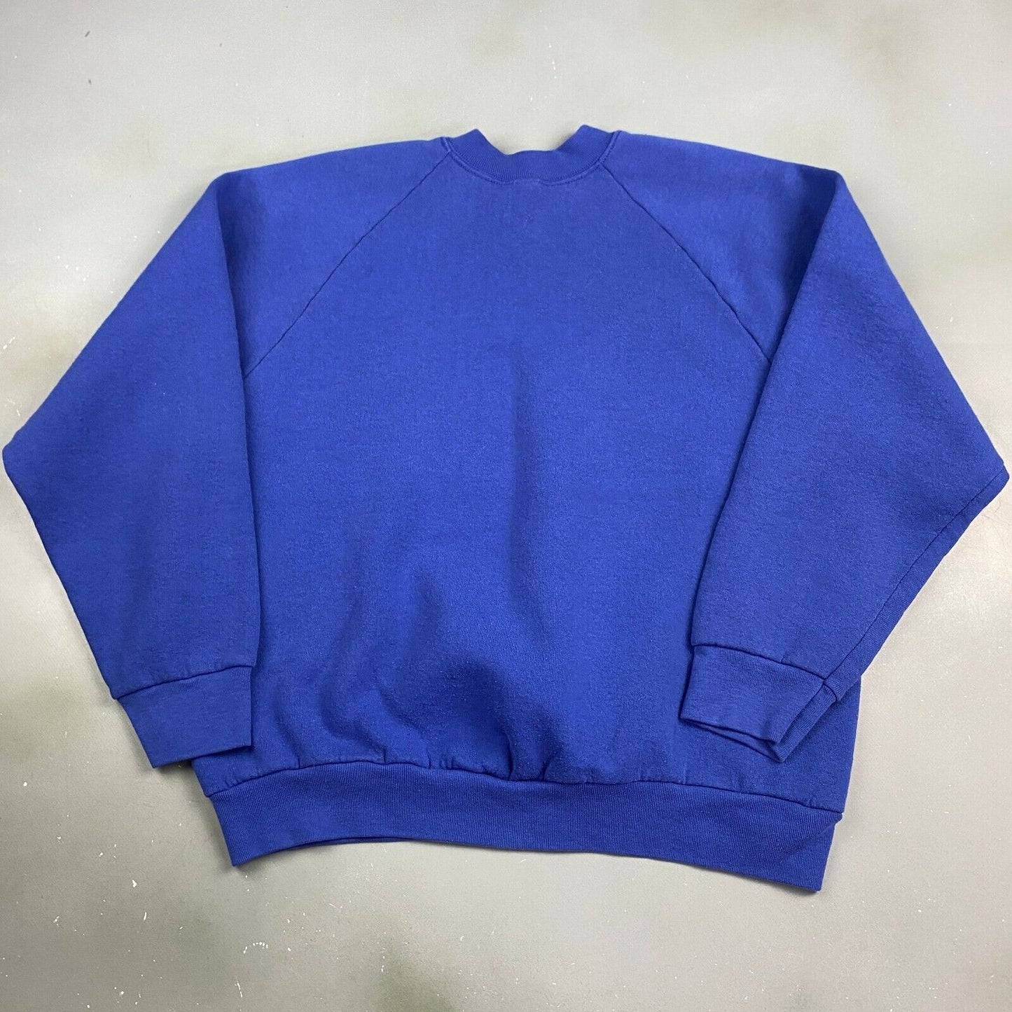VINTAGE 90s Blank Blue Crewneck Sweater sz Large Adult
