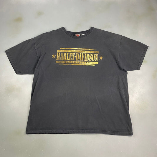 Vintage 90s Harley Davidson Quebec Montreal Faded Black T-Shirt sz XXL Men Adult