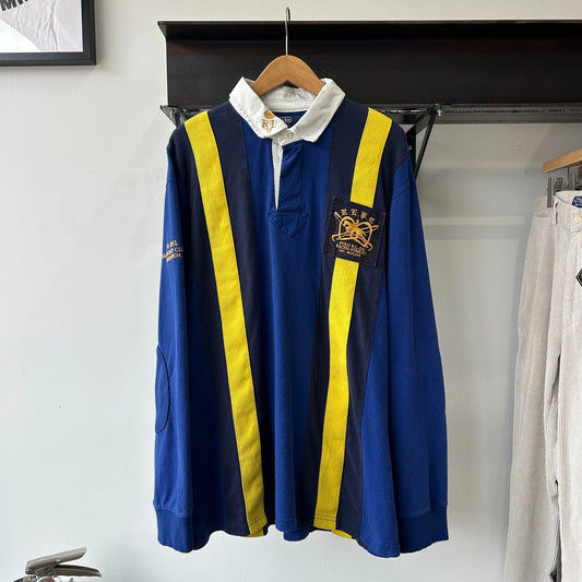 VINTAGE | Polo by Ralph Lauren R.L.P.C Jockey Club Striped Rugby Shirt sz XXL