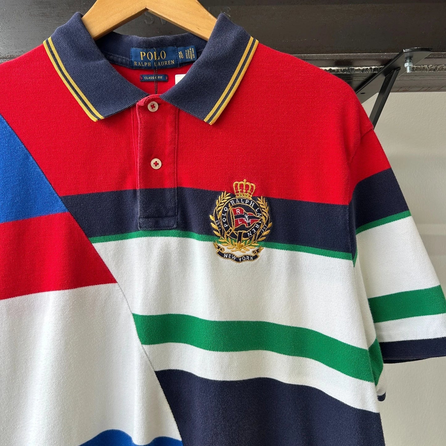 VINTAGE | Polo by Ralph Lauren New York Crest Polo Shirt sz XL