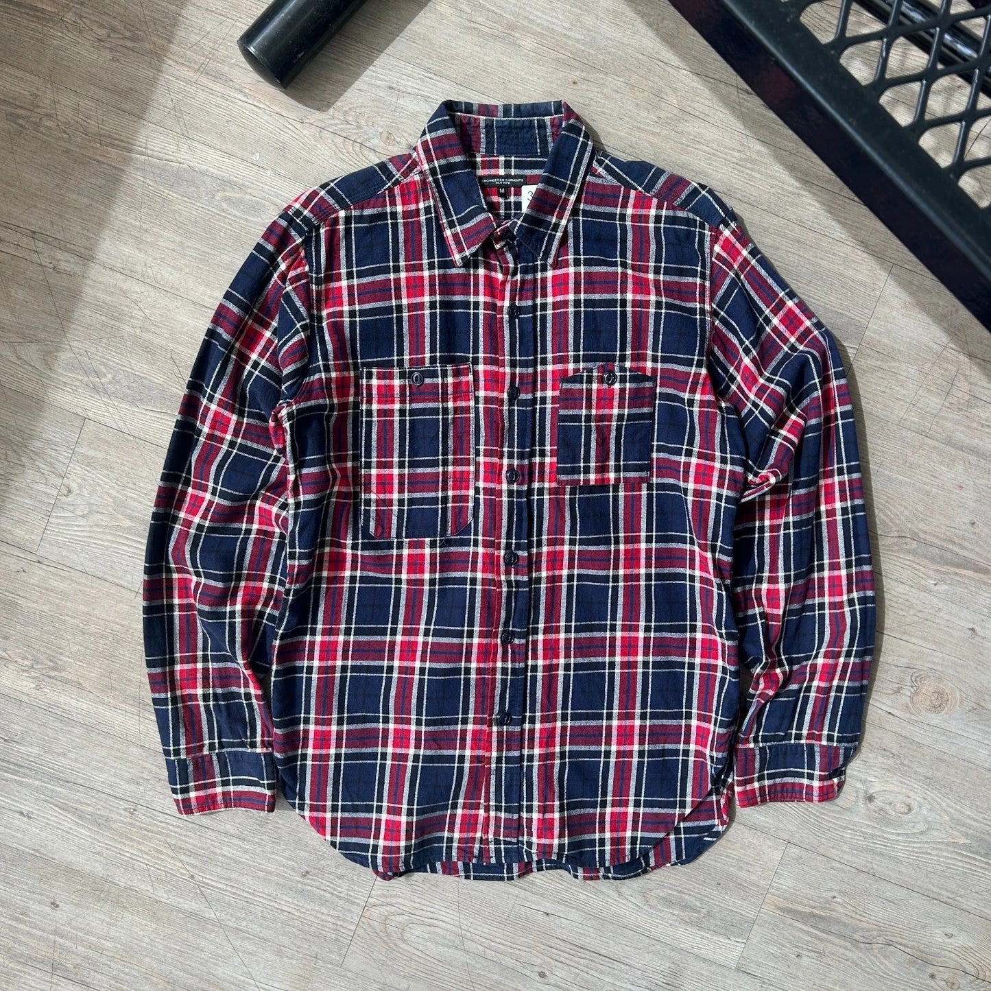 Engineered Garments NY | Plaid Flannel Reverse Pocket Button Down Shirt sz M