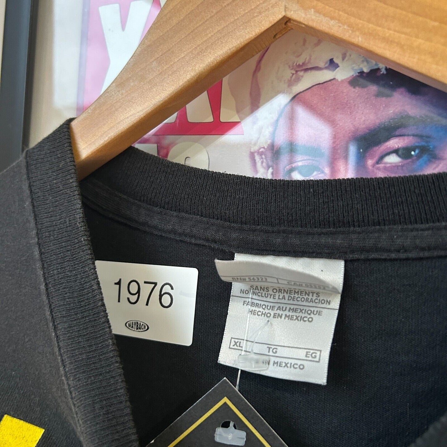 VINTAGE | NIKE Jaune Fete De Course Football Black T-Shirt sz XL Adult