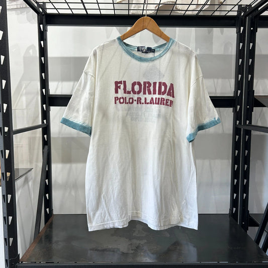 VINTAGE 90s | Polo by Ralph Lauren Florida Hurricane Andrew Relief T-Shirt sz L