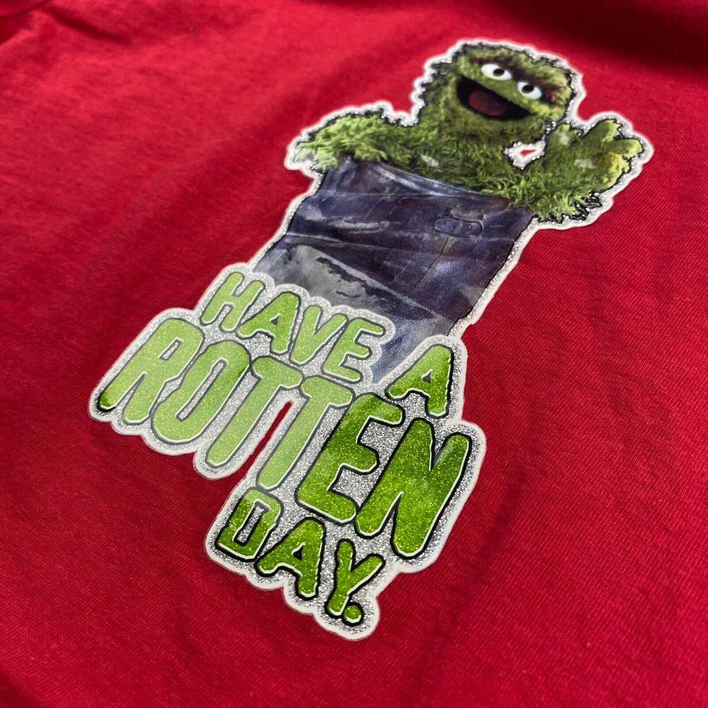 VINTAGE Sesame Street Have a Rotten Day T-Shirt sz Small Womens Adult