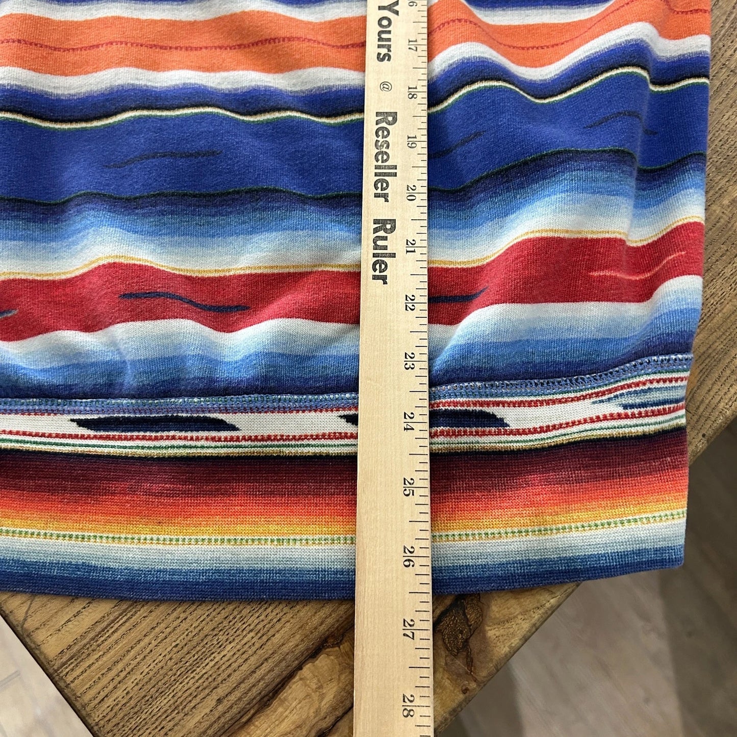 POLO Ralph Lauren Serape Print Striped Hoodie Sweater sz M