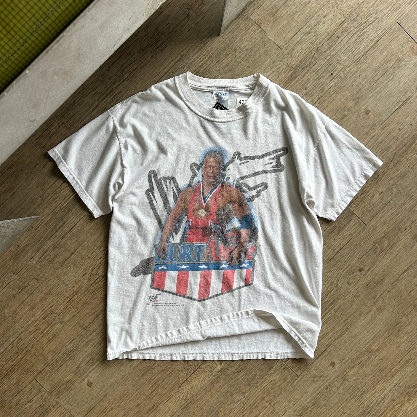VINTAGE 2001 | Kurt Angle WWF World Wrestling Federation T-Shirt sz L