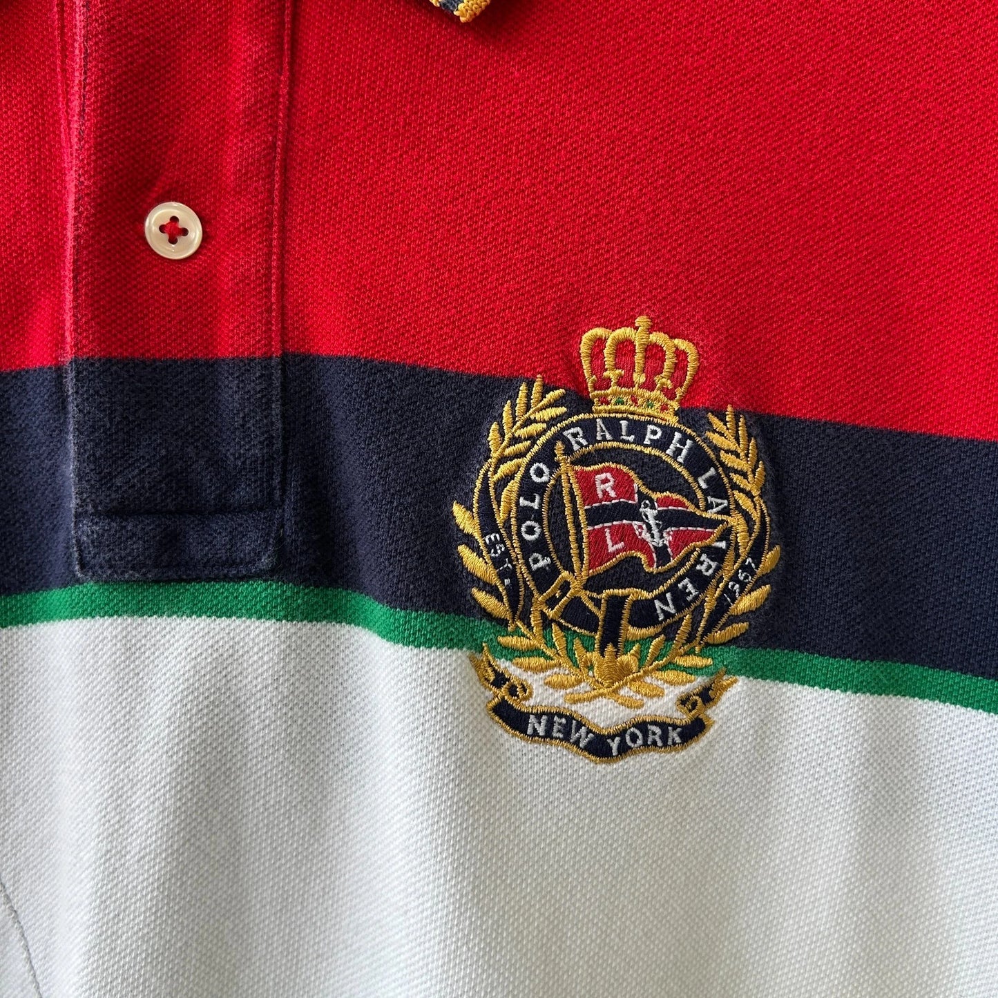 VINTAGE | Polo by Ralph Lauren New York Crest Polo Shirt sz XL