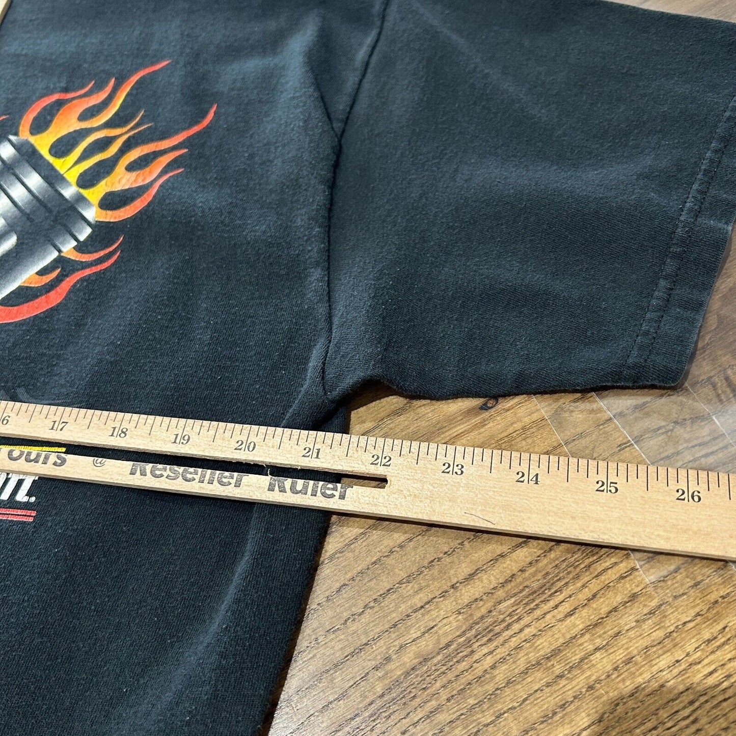 VINTAGE | Ricky Rudd Nascar Engine Flames Car T-Shirt sz L