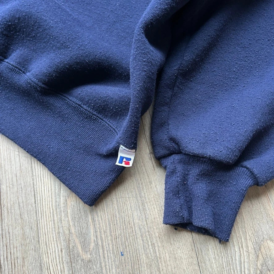 VINTAGE 90s | Chicago Marathon Russell Athletic Collared Crewneck Sweater sz L