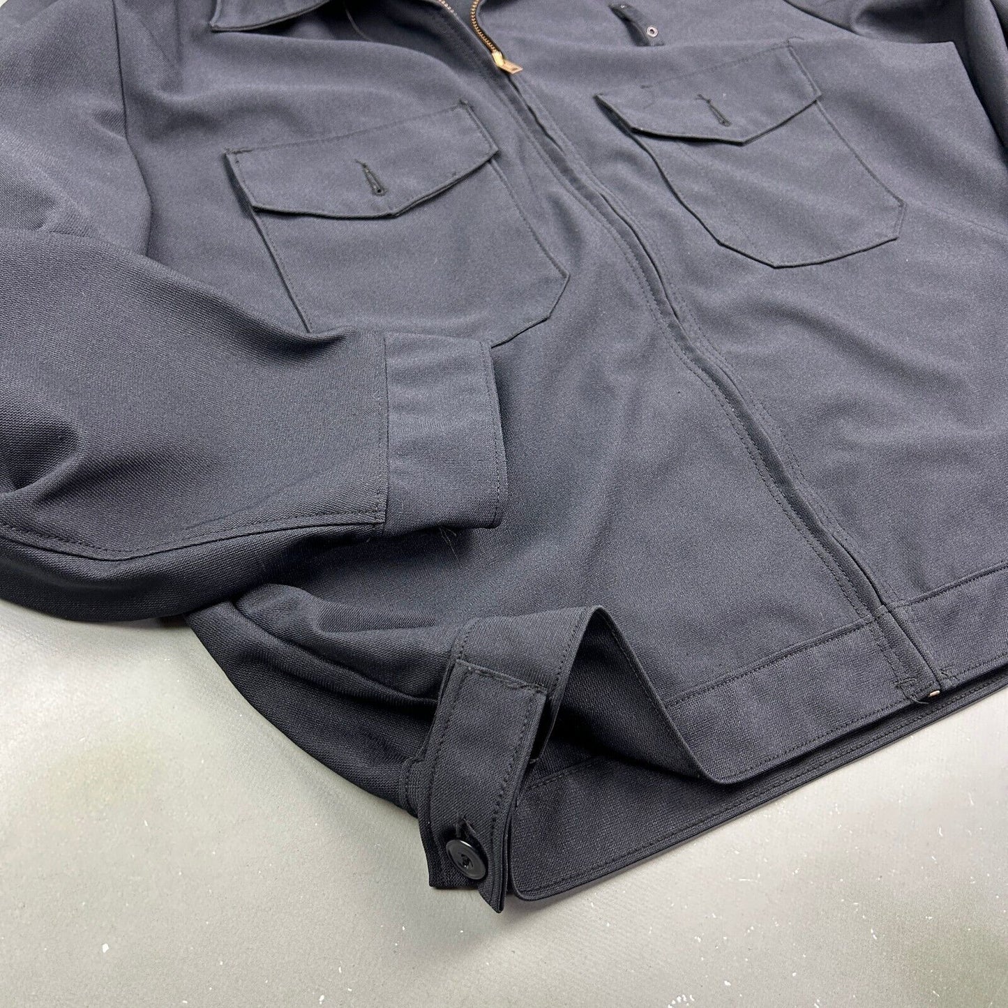 VINTAGE 80s | Wrangler Red Kap Black Work Shop Jacket sz 48 XL Adult