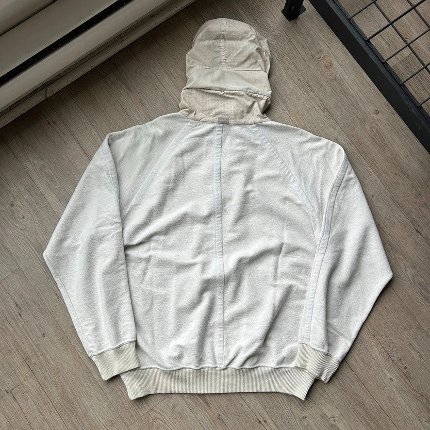 VINTAGE | 1987 S/S Stone Island 1/4 Zip Hooded Sweater sz XL