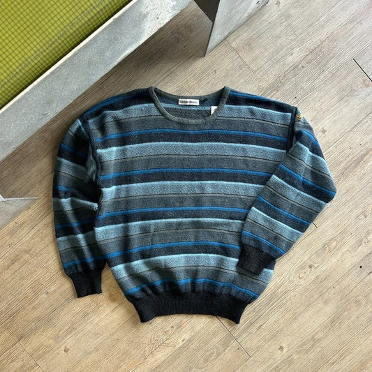 Giorgio ARMANI 1990s | Vintage Striped Knit Sweater sz 50 M
