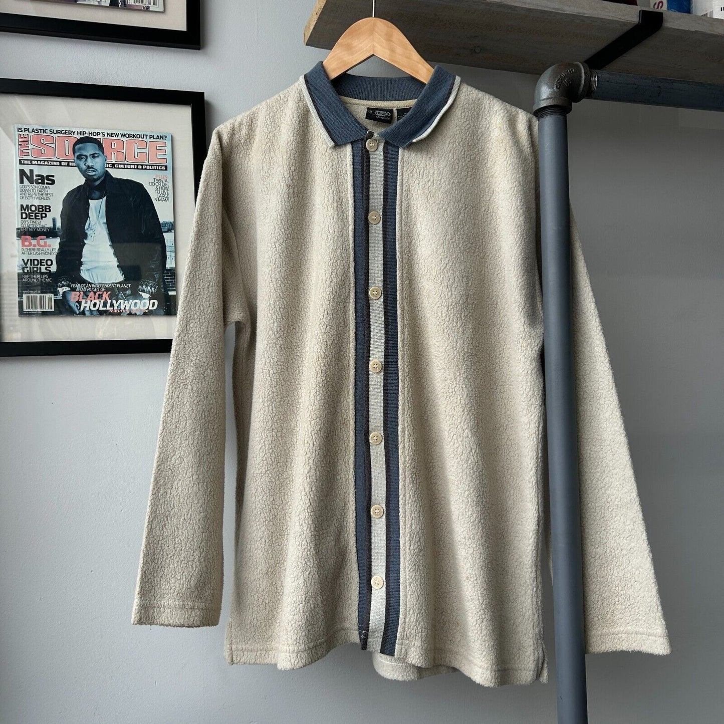 VINTAGE | RnZ California Fleece Button Down Shirt sz L/XL
