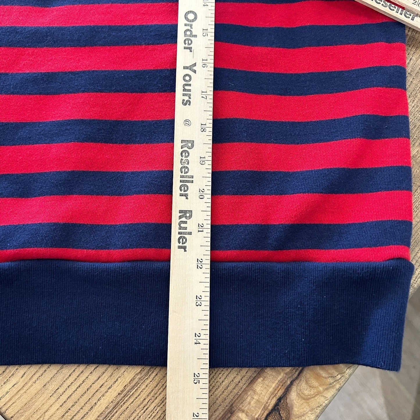 POLO Ralph Lauren Cross Flags Striped Hoodie Sweater sz M