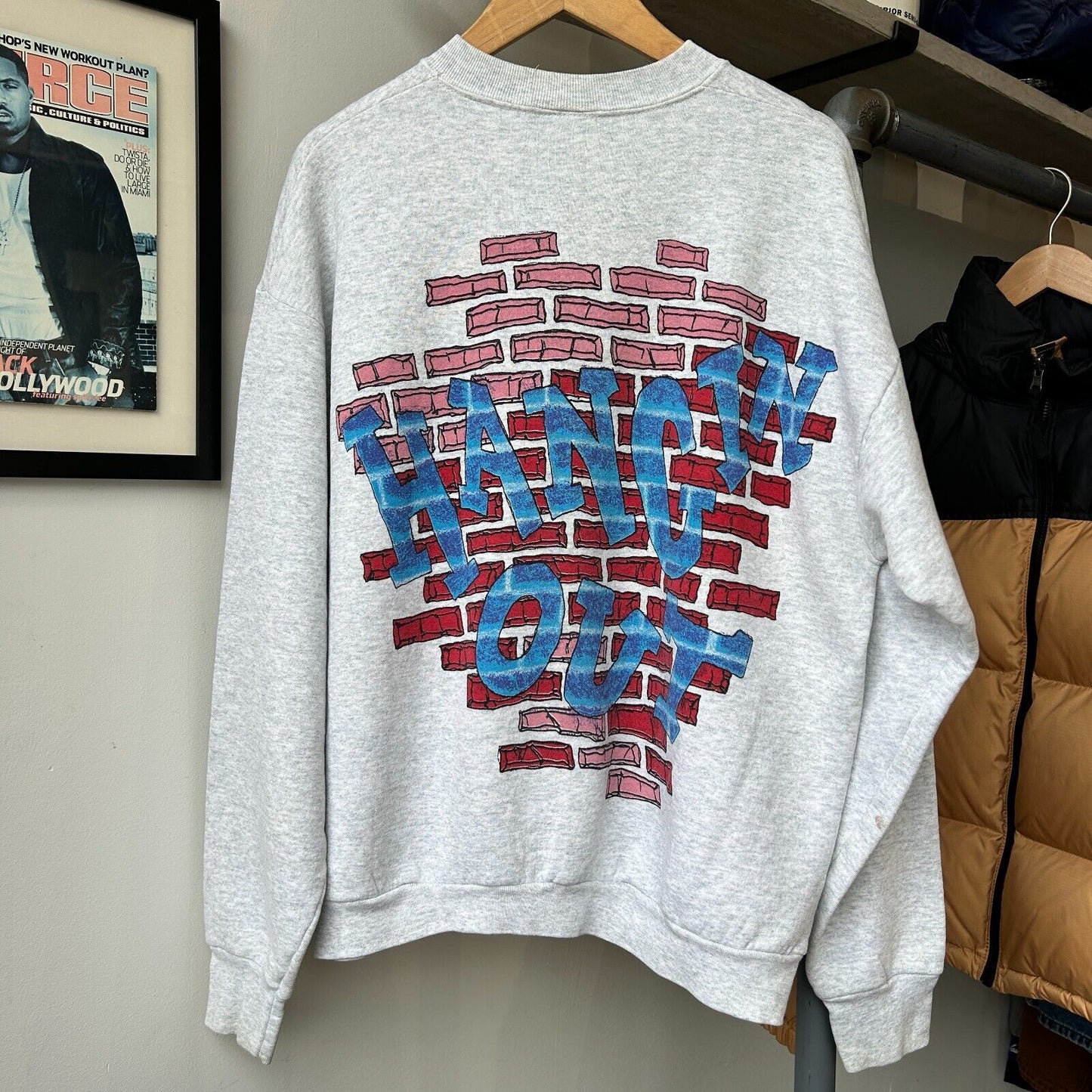 VINTAGE 90s | Looney Tunes Trippy Tiny Cartoon All Over Print Crew Sweater sz L