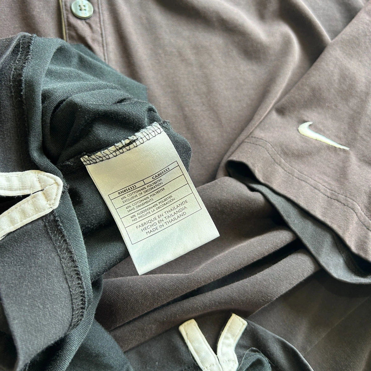 1990s - Y2k | NIKE Golf Sun Faded Black Dri-Fit Polo Shirt sz L/XL