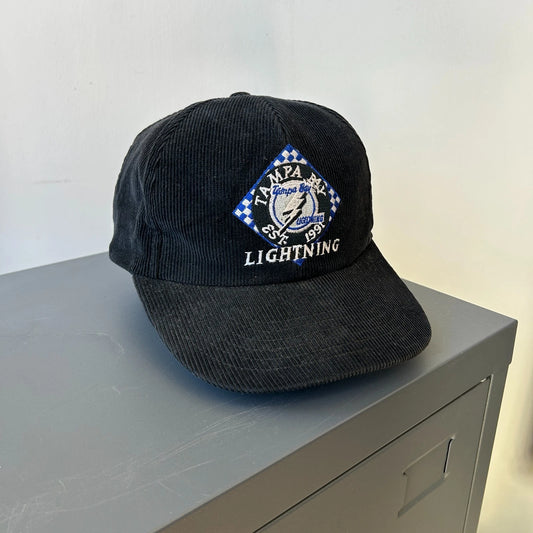 VINTAGE 90s | Tampa Bay Lightning NHL Corduroy Snapback Hat sz OS