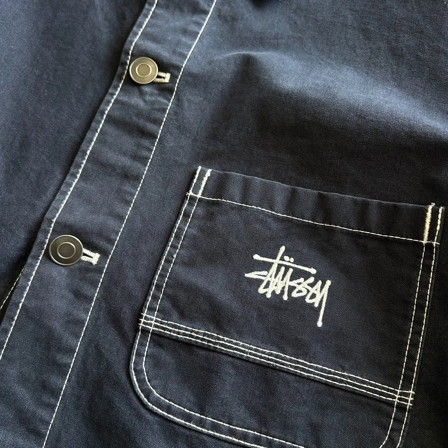 STUSSY | Navy Contrast Stitch Workwear Chore Jacket sz XL