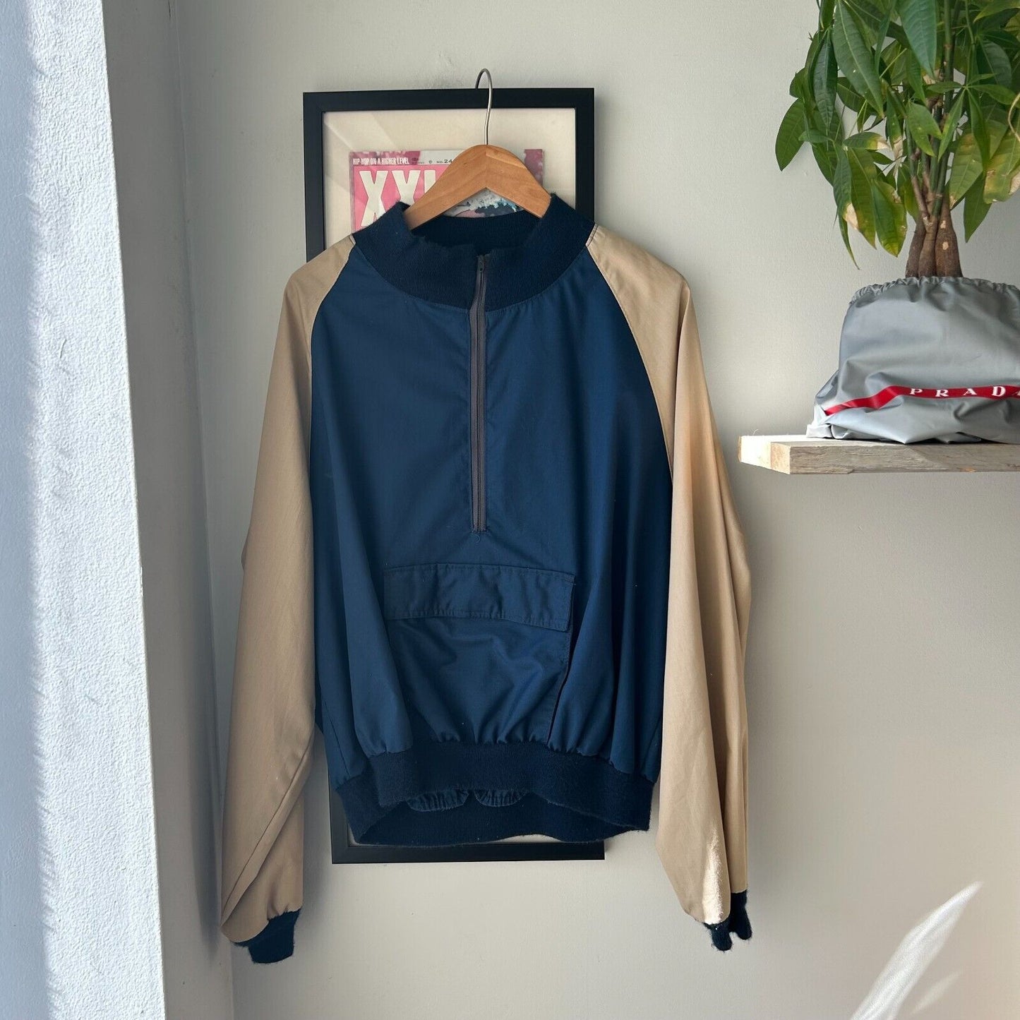 VINTAGE 80s Nelson Navy Light Windbreaker Jacket sz XL Made In USA