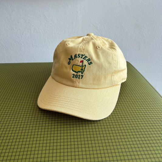 2017 | Masters American Needle Light Yellow Golf Strap Hat sz OS