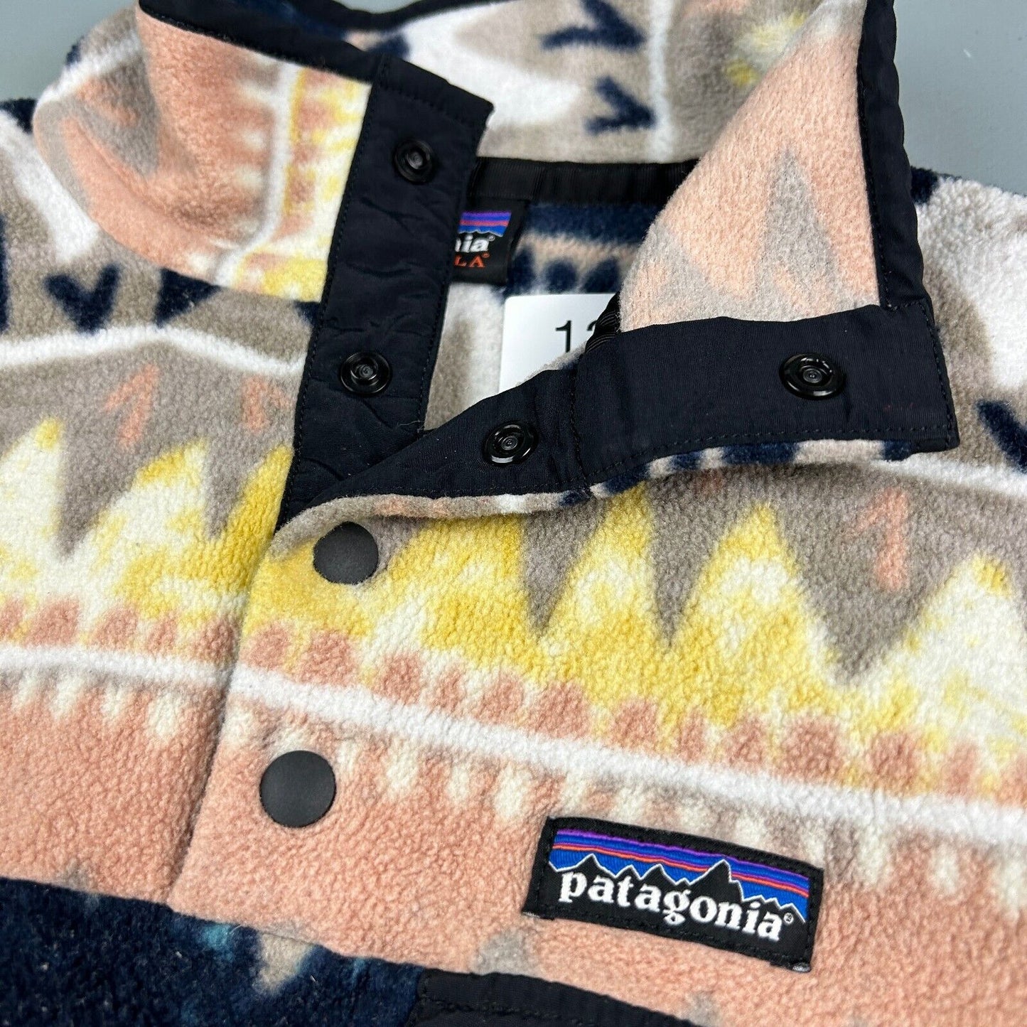 VINTAGE Patagonia Synchilla All Over Print Snap T Fleece Sweater sz XS - S Adult