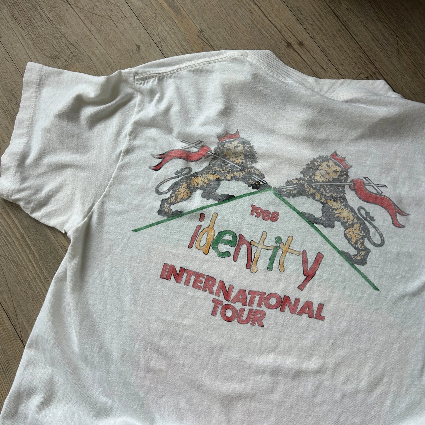 VINTAGE 1988 | Wailers Identity International Tour Paper Thin T-Shirt sz L