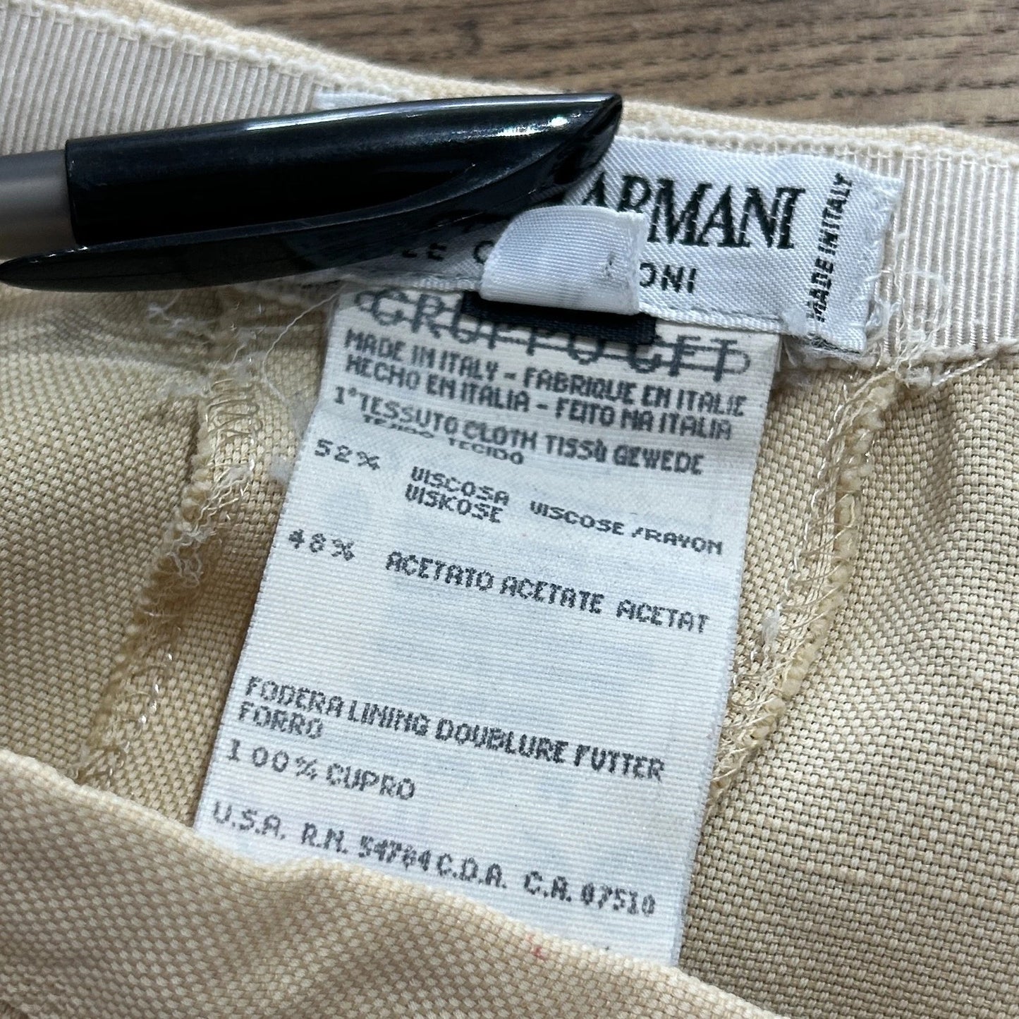 VINTAGE | Giorgio Armani Le Collezioni Cream Trouser Pants sz 12 W29 L30