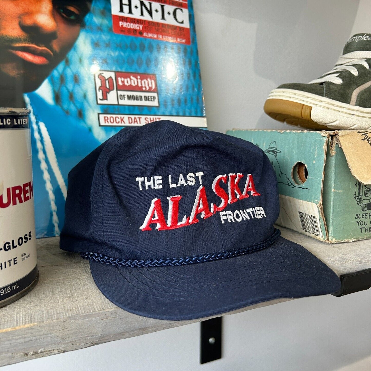 VINTAGE 90s | The Last ALASKA Frontier Otto Snapback HAT One Size Adult