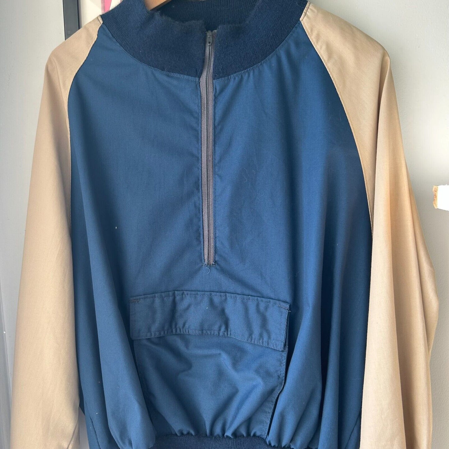 VINTAGE 80s Nelson Navy Light Windbreaker Jacket sz XL Made In USA