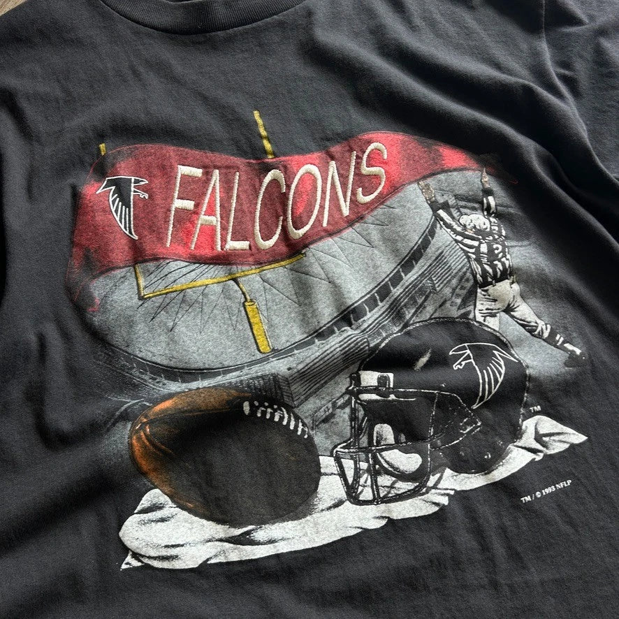 VINTAGE 90s | Atlanta Falcons Football Stadium Team NFL Nutmeg T-Shirt sz L