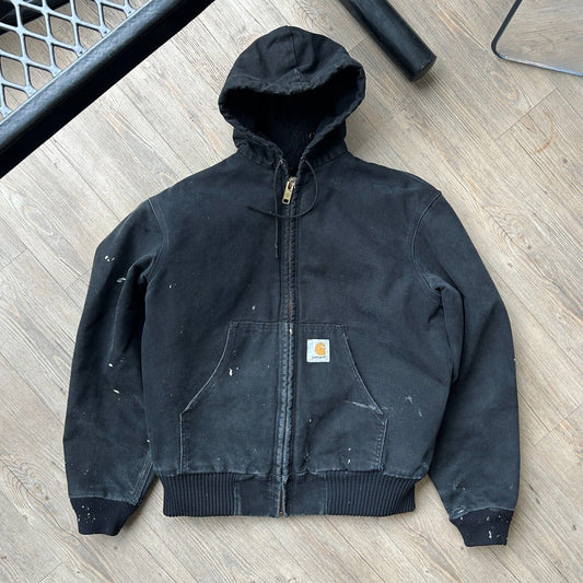 VINTAGE | Carhartt Black Hooded Active Jacket sz S/M