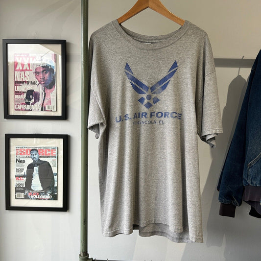 VINTAGE | U.S Air Force Big Logo Grey T-Shirt sz XL Adult