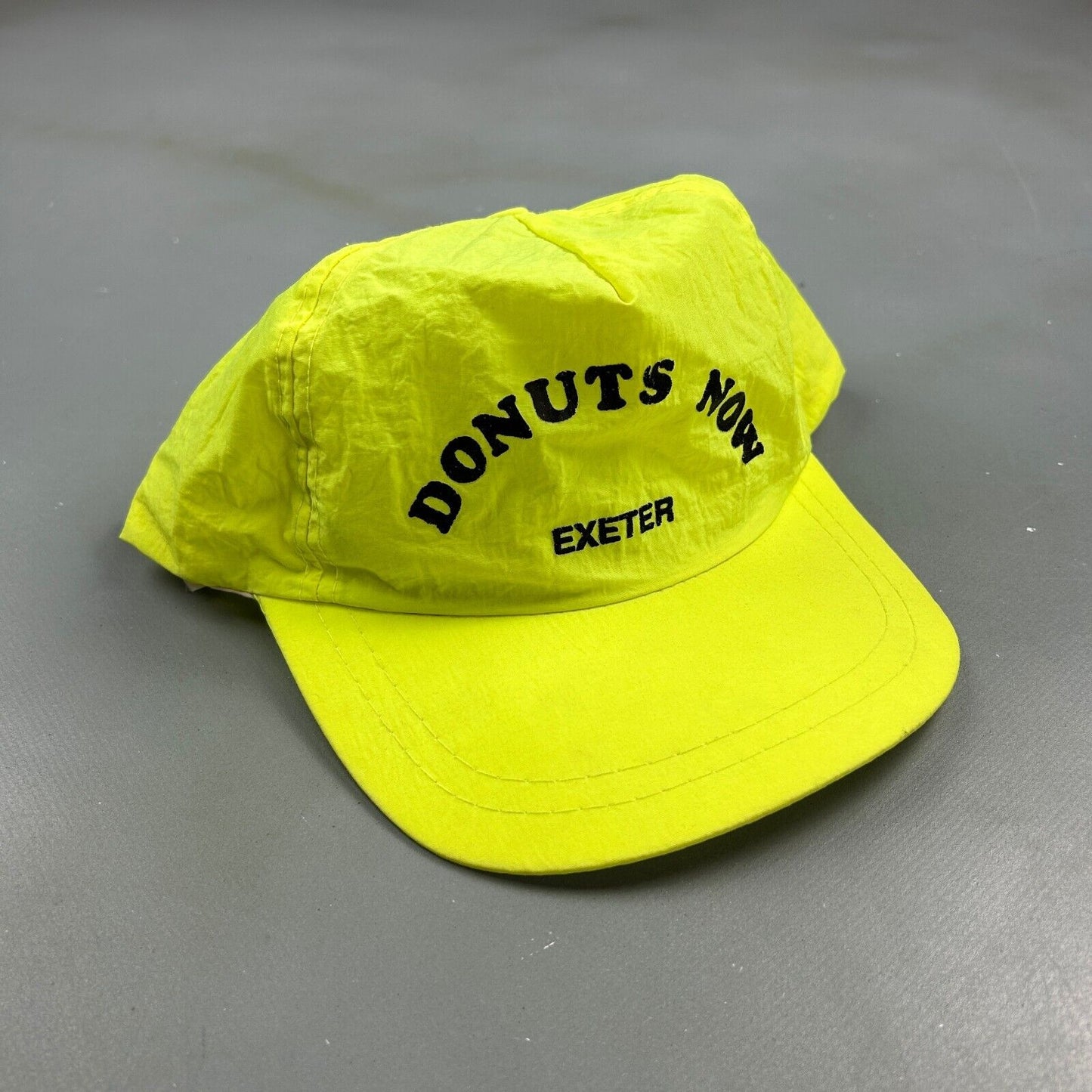 VINTAGE 90s | Donuts Now Yellow Nylon Snapback Hat One Size Adult