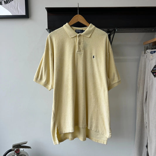VINTAGE | Polo by Ralph Lauren Yellow Beach Towel Polo Shirt sz XL
