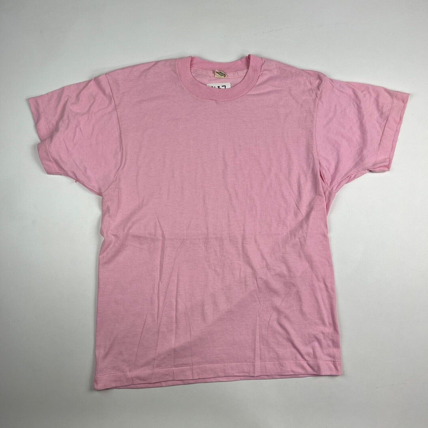 VINTAGE Blank Single Stitch Shirt Adult Small Pink Men 90s