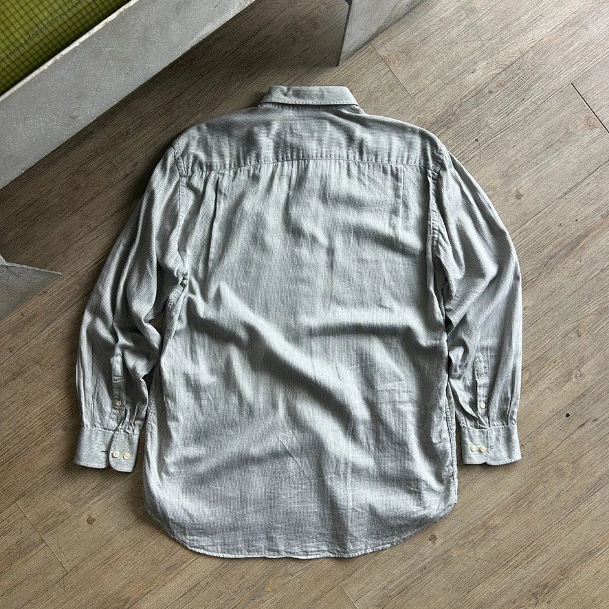1990s GIVENCHY Gentleman Paris | Vintage Fine Herringbone Button Down Shirt sz L