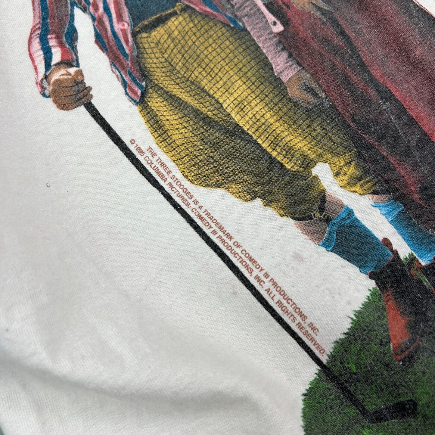 VINTAGE 90s | The Three Stooges Golfing Movie T-Shirt sz M Adult