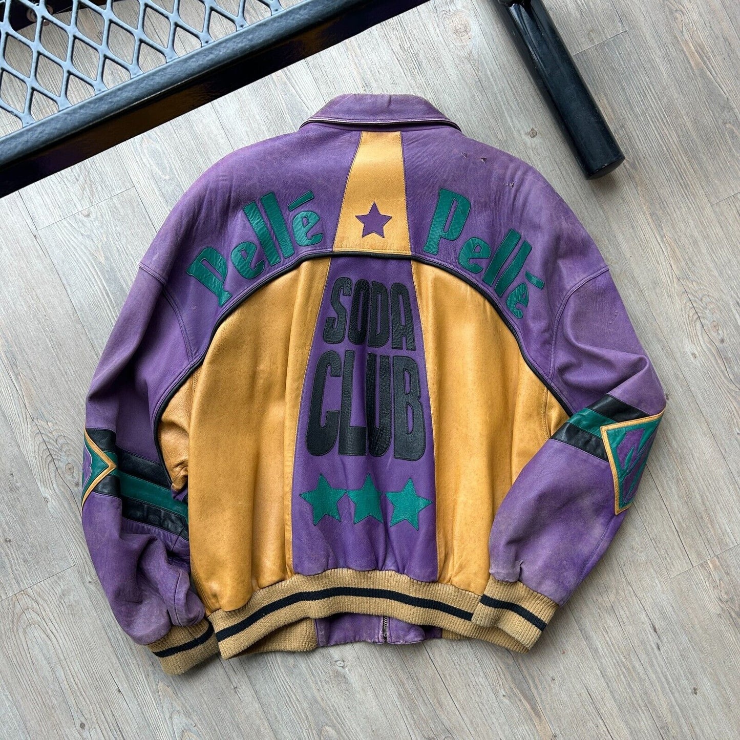 VINTAGE | Pelle Pelle Sode Club Marc Buchanan Leather Bomber Jacket sz 46