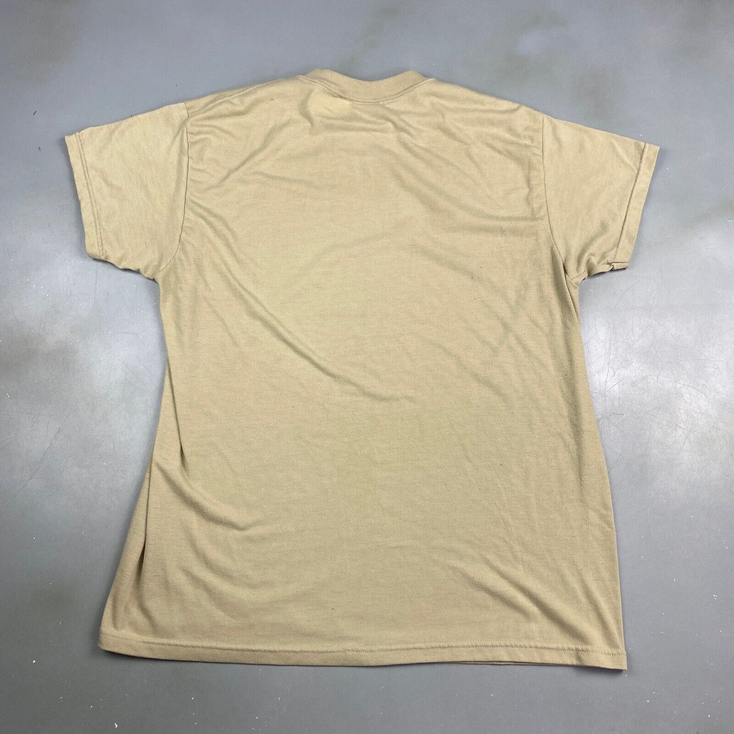 VINTAGE 90s Troop Support Blank Tan T-Shirt sz Medium Adult MadeinUSA