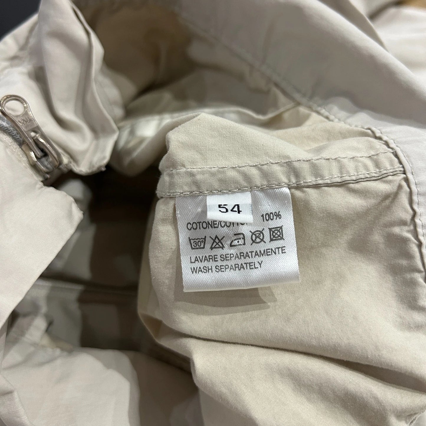 VINTAGE | VALENTINO Jeans Cream Blouson Light Jacket sz L 54
