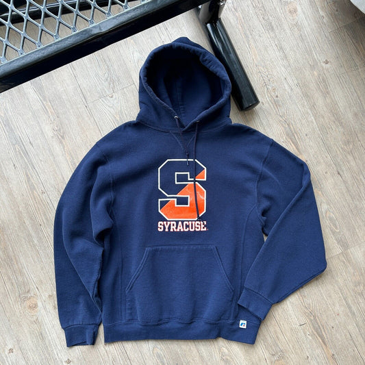 VINTAGE 80s | SYRACUSE Russell Athletic University Hoodie Sweater sz M Adult