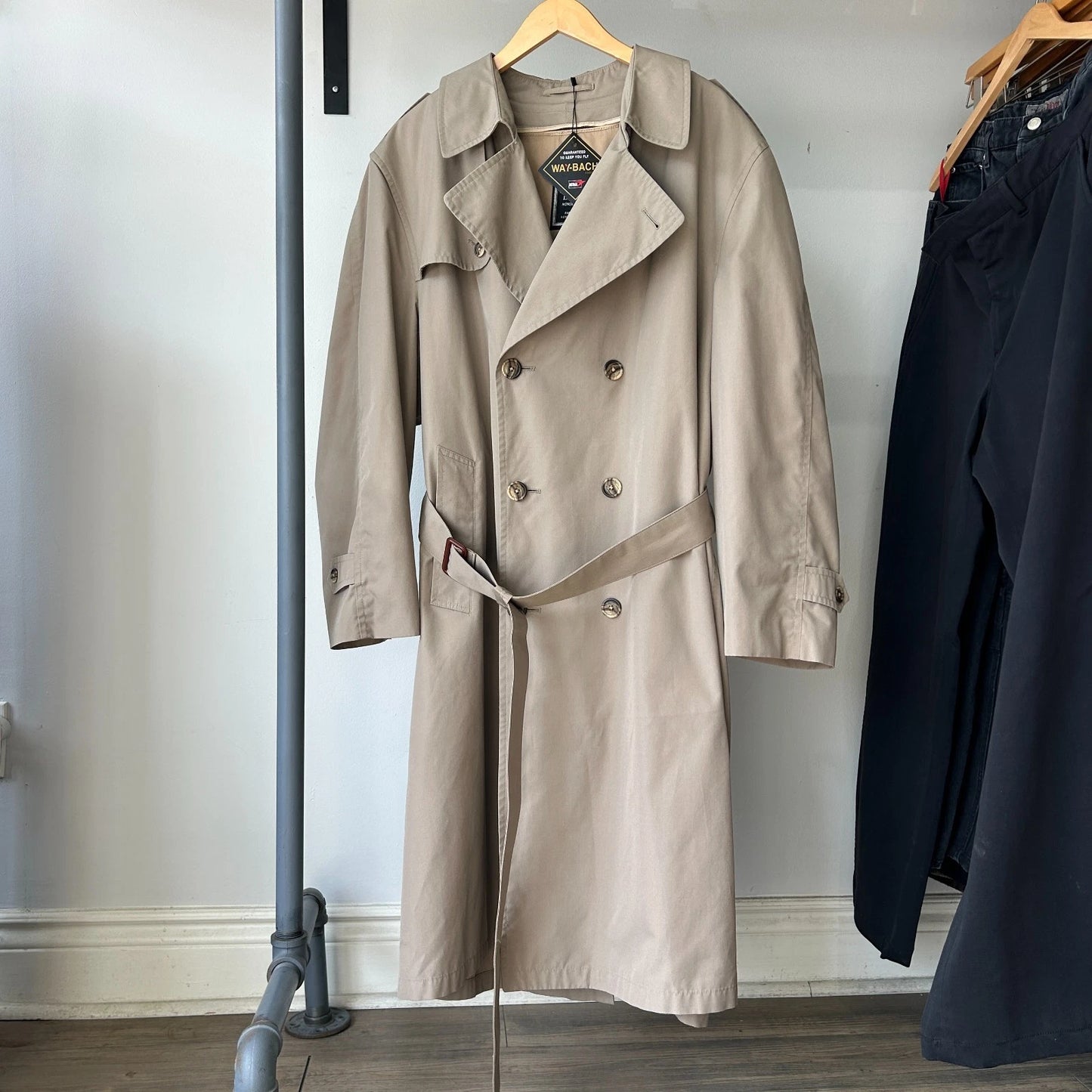 VINTAGE | Christian Dior Monsieur Wool Blend Lined Trench Coat Jacket sz 46R